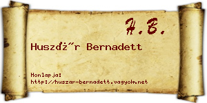 Huszár Bernadett névjegykártya