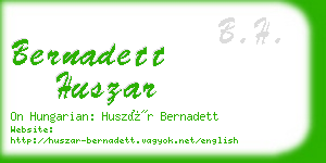 bernadett huszar business card